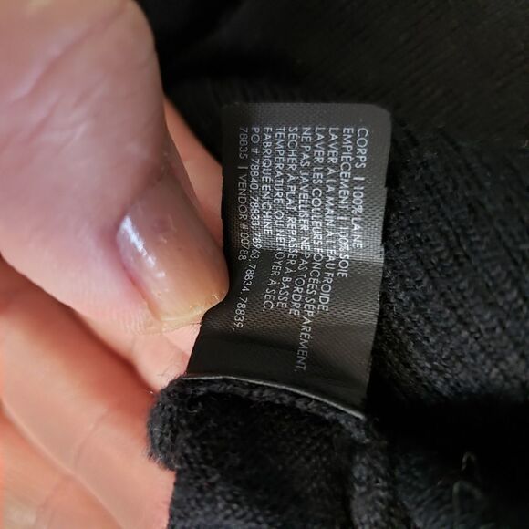 Club monaco black wool and silk sweater - Picture 4 of 8